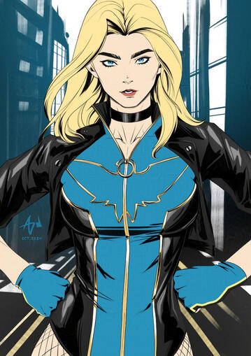 An illustration of Black Canary from DC Comics by TaurusVibez