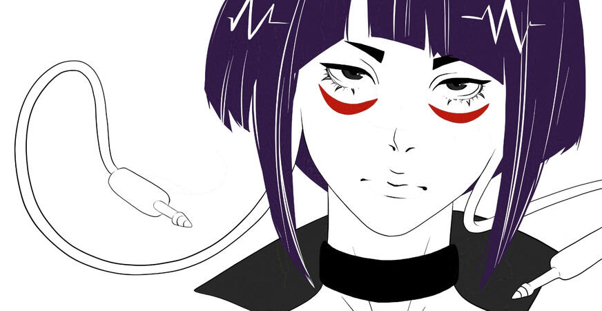 An illustration of Kyoka Jiro from My Hero Acaedmia by TaurusVibez